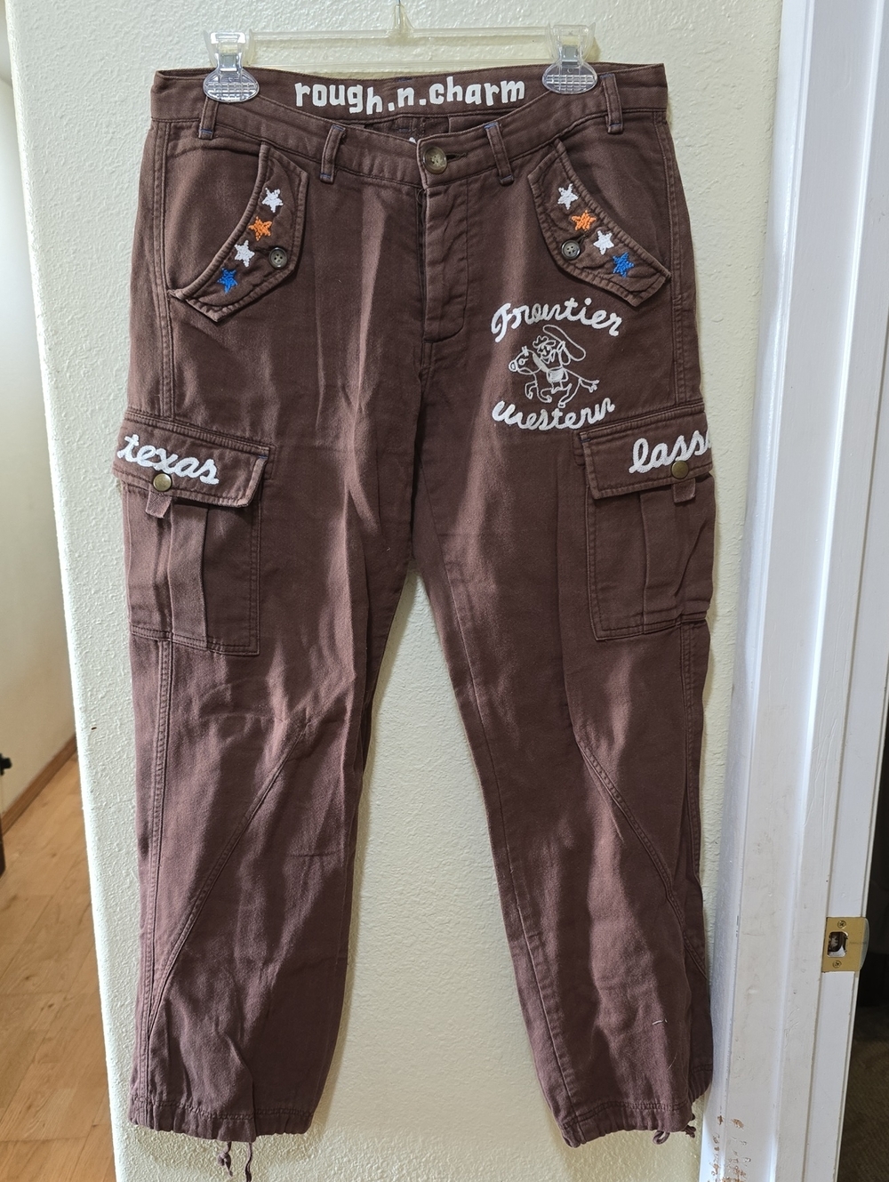 rough n. charm Brown Frontier Western Cargo Pants